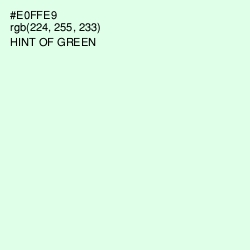 #E0FFE9 - Hint of Green Color Image